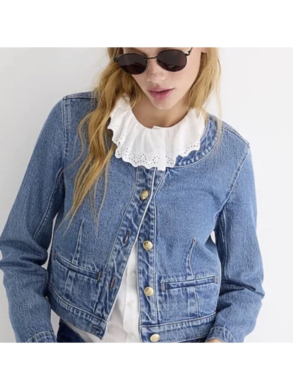 J. Crew Light Blue Denim Button-Up Jacket